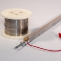 Vertrod heater bar with nichrome ribbon element spool