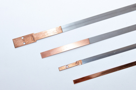 Copper plated nichrome heating element for impulse heat sealers