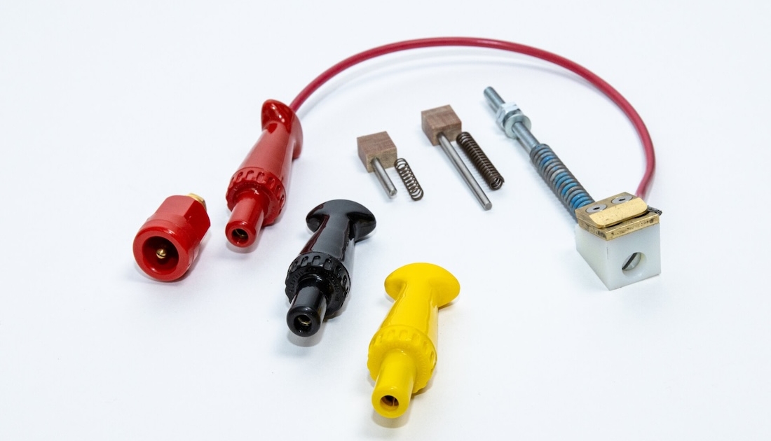 Vertrod impulse heat sealer replacement parts including terminal blocks, springs and wire leads