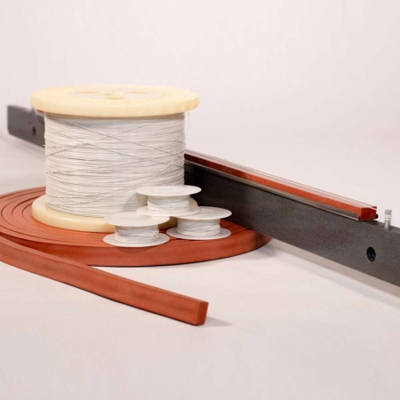 Vertrod impulse heat sealer pressure bar parts with PTFE cut wire and silicone rubber